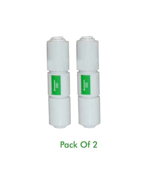 Wellon Plastic Flow Restrictor FR-350 for Domestic RO Water Purifiers, 4 inch All Kinds of Water Filters New Technology for Home and Kitchen (2 pic, White)